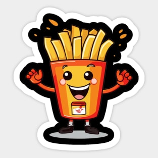 kawaii french fries T-Shirt cute potatofood Sticker